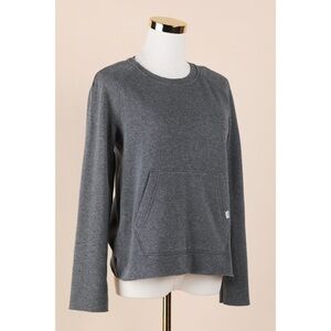 Sz XS Ugg Hallidie Fleece Crewneck Pocket Pullover In Charcoal Heather Gray GUC